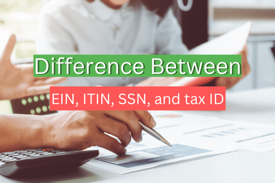 What are the differences between EIN, ITIN, SSN, and tax ID in the United States?